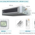 may lanh giau tran noi ong gio daikin inverter 30hp fbfc71dvmrzfc71dy1 brc2e61 3 pha kich thuoc