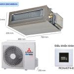 may lanh giau tran noi ong gio mitsubishi heavy fdum40vf inverter 2 0hp