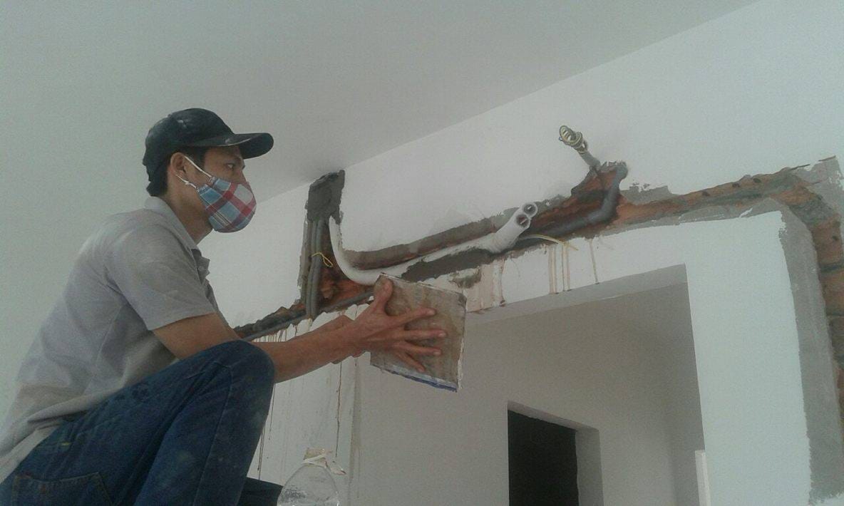 THI CÔNG ĐƯỜNG ỐNG MÁY LẠNH ÂM TƯỜNG